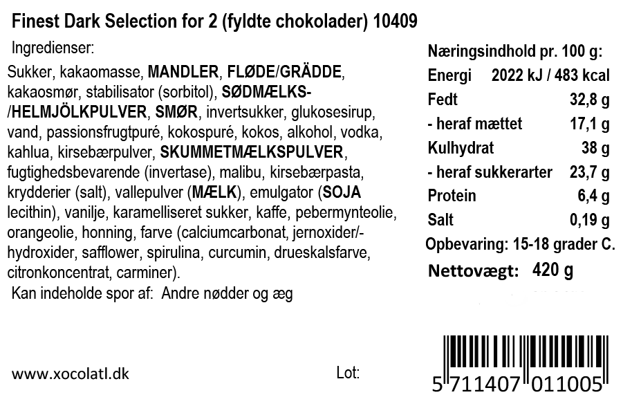 Finest Dark Selection julekalender til 2 personer | Xocolatl