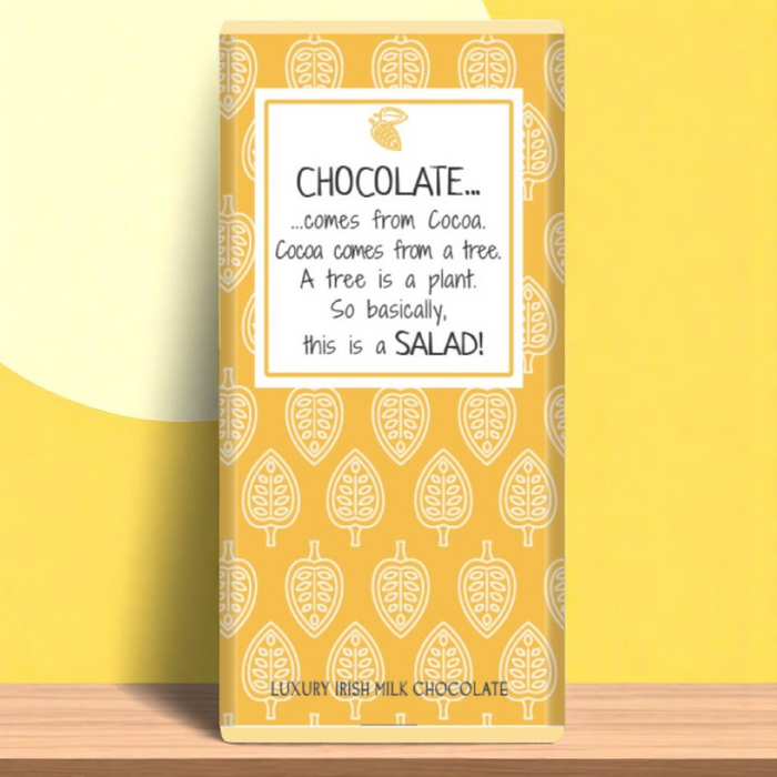 Budskabs chokolade: "Chocolate...is a salad"