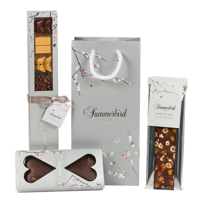 Julegavepose med chokolade | Summerbird