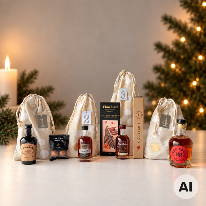 Adventskalender med rom, sukkerrørsspiritus og sødt | Gaestus