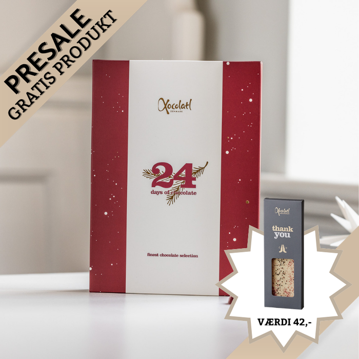 Julekalender med små fyldte chokolader | Xocolatl