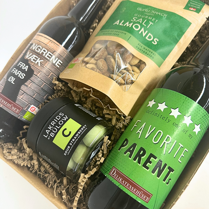 Gave til far | Med sjove øl og snacks