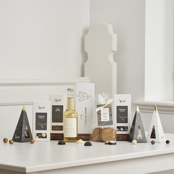 Julegave med hyldeblomstsaft og søde sager – Xocolatl Winternight