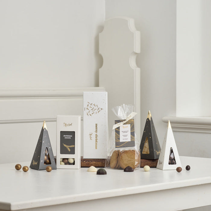 Gavepose med chokolade og julesmåkager fra Xocolatl i Winternight-gavepose