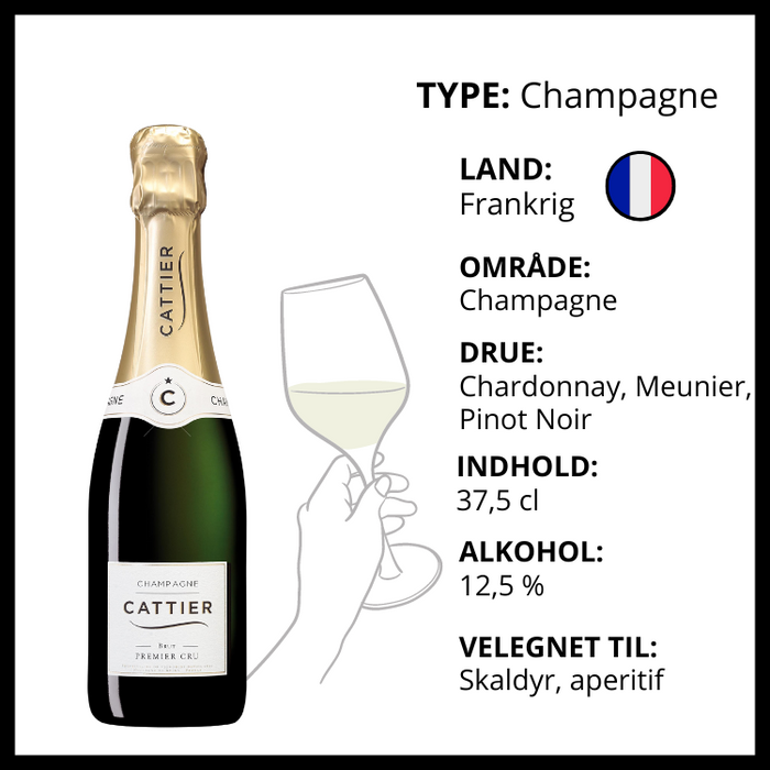 Mousserende | Champagne Cattier | Premier Cru Brut 0,375l (Frankrig)