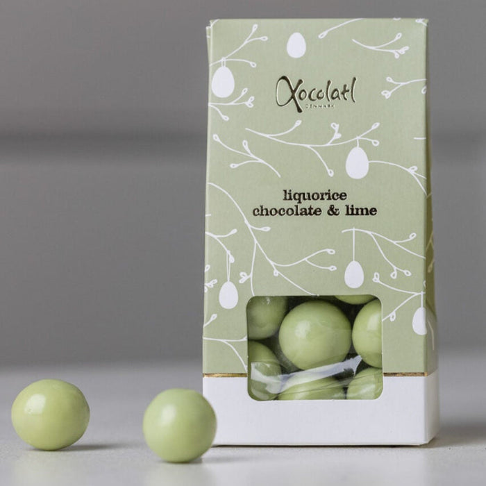 Lakrids med hvid chokolade og lime | Xocolatl