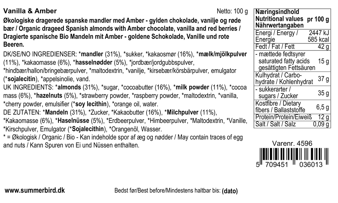 Mandler med vanilje & Amber | Summerbird