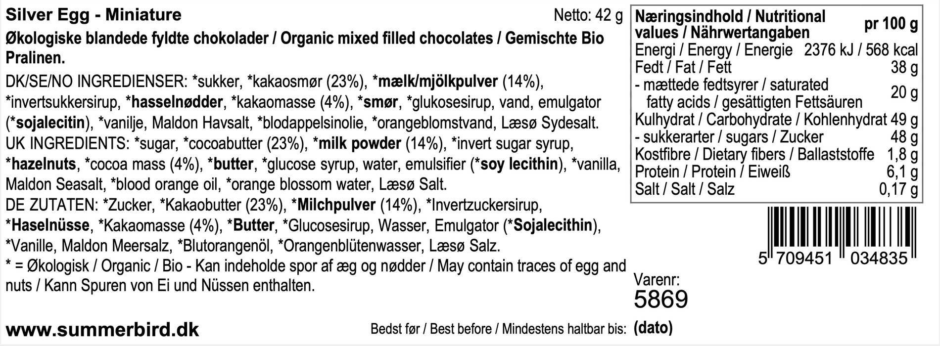 Summerbird | Sølvæg mini med fyldte vagtelæg