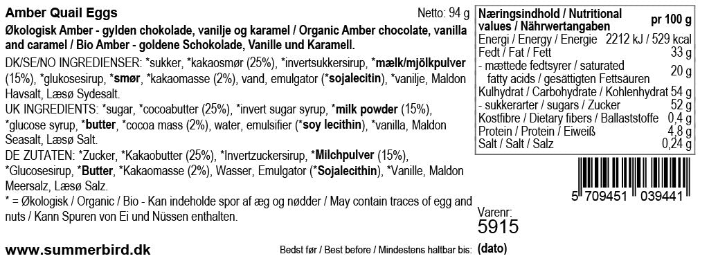 Vagtelæg, Amber Caramel | Summerbird