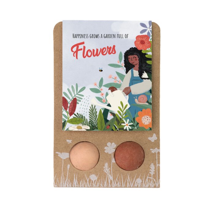 Blossombs blomsterbomber, der passer perfekt ind i en gave
