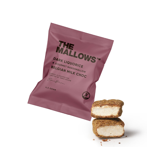 The mallows flowpack med lakrids og chokolade
