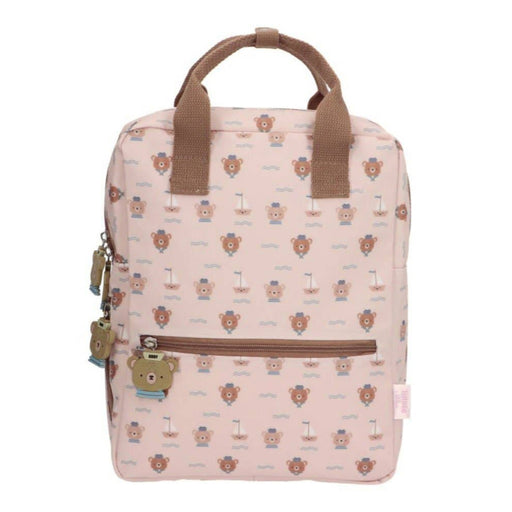 Sød rygsæk til skolestart eller børnehaven i brun med brune bjørne.