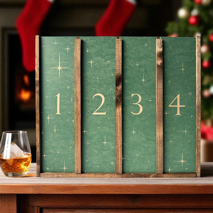 Adventskalender med rom. Forkælelse til én der elsker rom. 