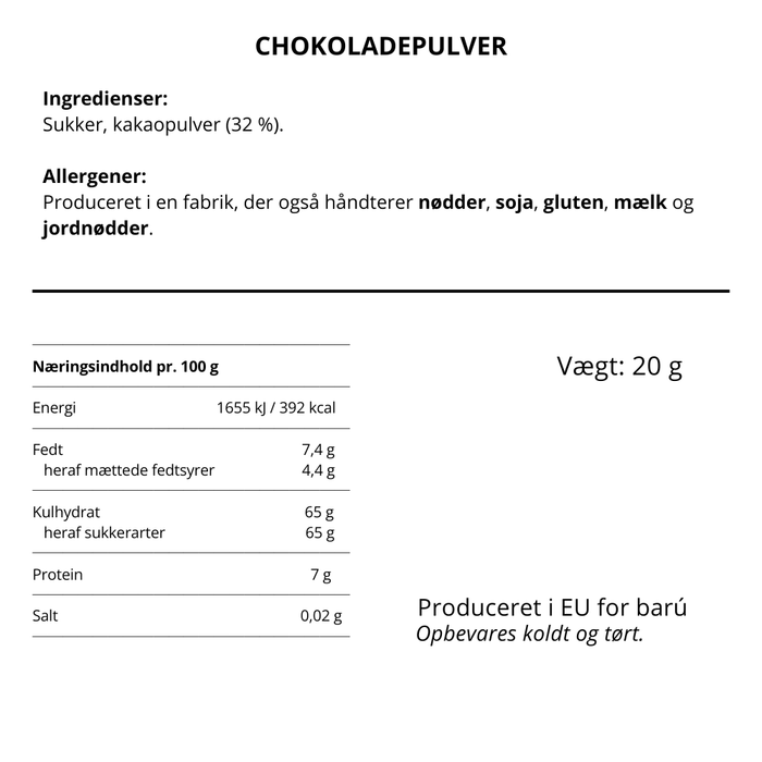 Barú | Swirly Hot Chocolate, brev