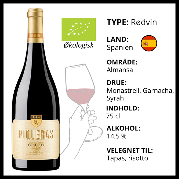 Rødvin | Bodegas Piqueras - GOLD |øko