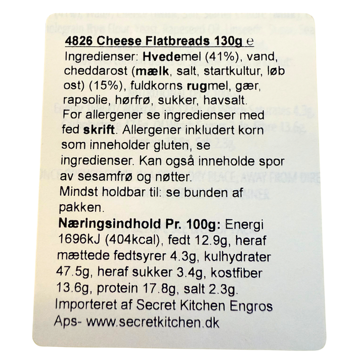 Snackbrød | med ost og hørfrø