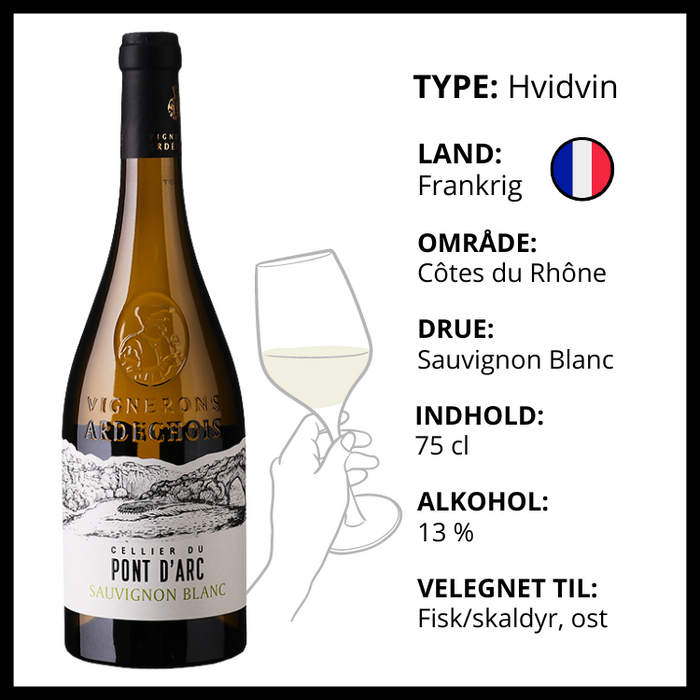 Hvidvin | Cellier du Pont d'Arc - Sauvignon Blanc