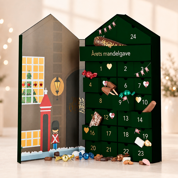 Julehus familiejulekalender med mandelgave | Cocoture