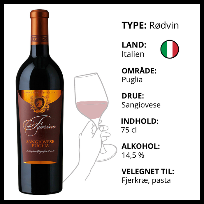 Rødvin | Fiorino - Sangiovese Puglia IGP