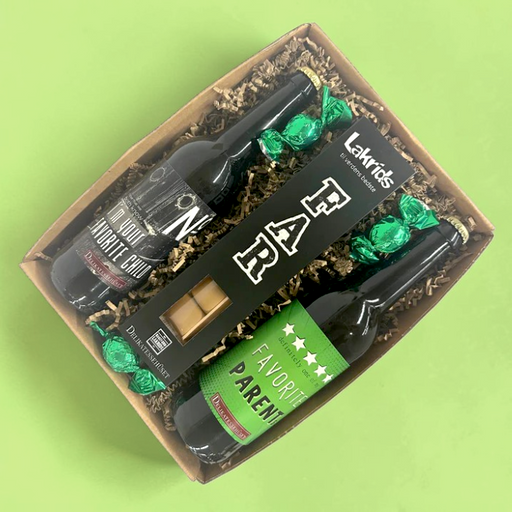 Gave til Fars Dag med specialøl, lakrids og chokolade. Den perfekte gave til fars dag.