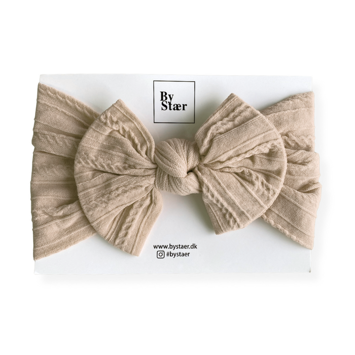 Hårbånd m. Sløjfe, Beige - By Stær