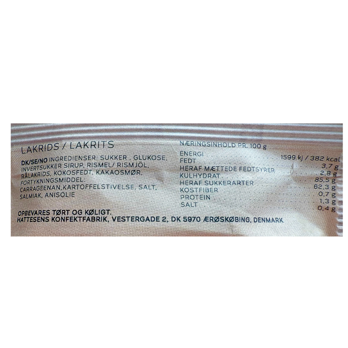 Sampak med 4* Mini Ærøstænger fra Hattesen's Konfektfabrik