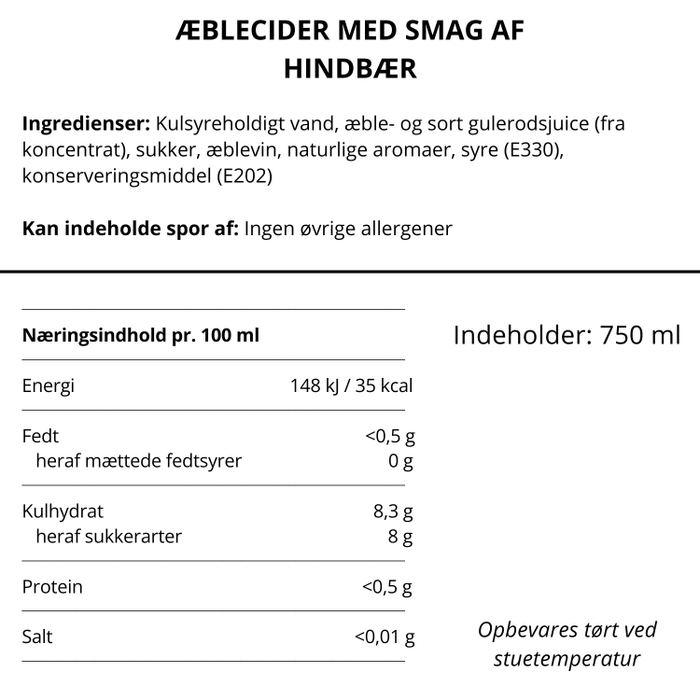 Cider | Hindbær | 75 cl.