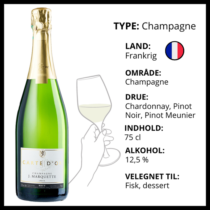 Mousserende | Champagne, J. Marquette - Carte D'or Brut