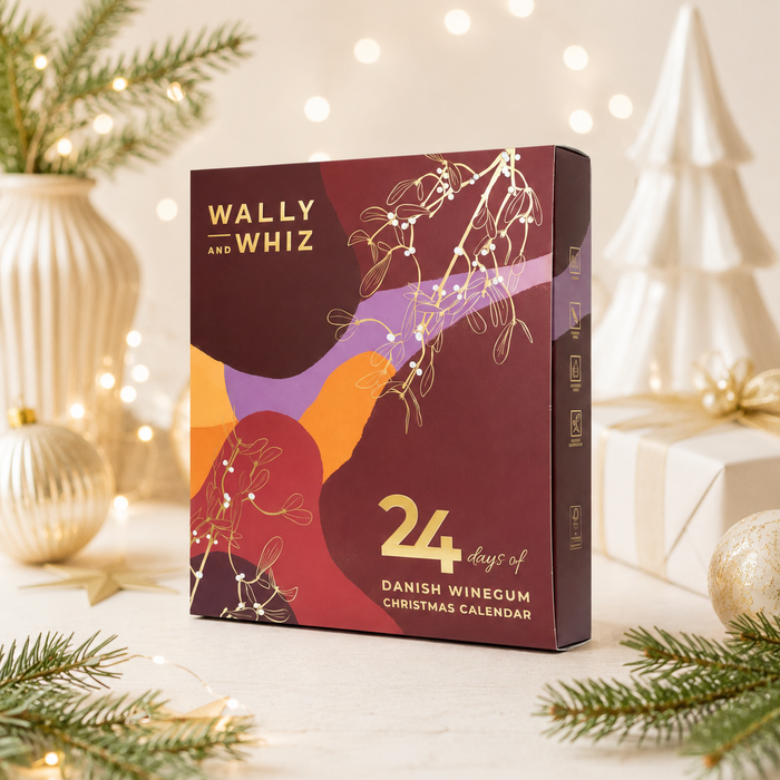 Rød vingummijulekalender | Wally & Whiz