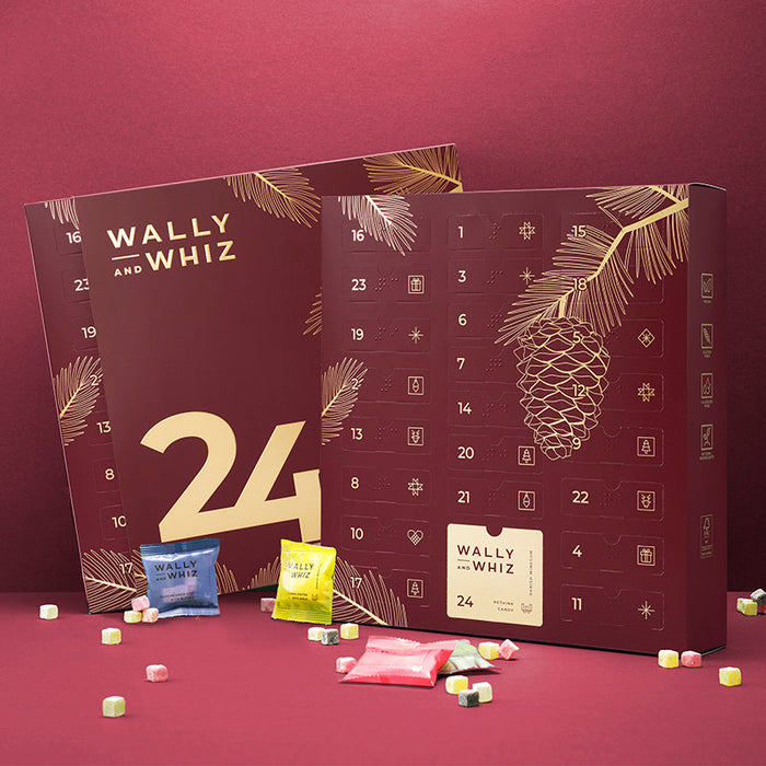 Julekalender med vingummi fra Wally & Whiz - køb den online hos Delikatessehuset