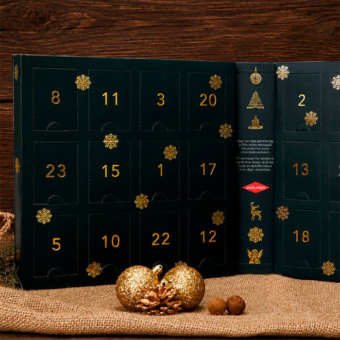 Julekalender i bogformat fra Elmelund med 24 låger