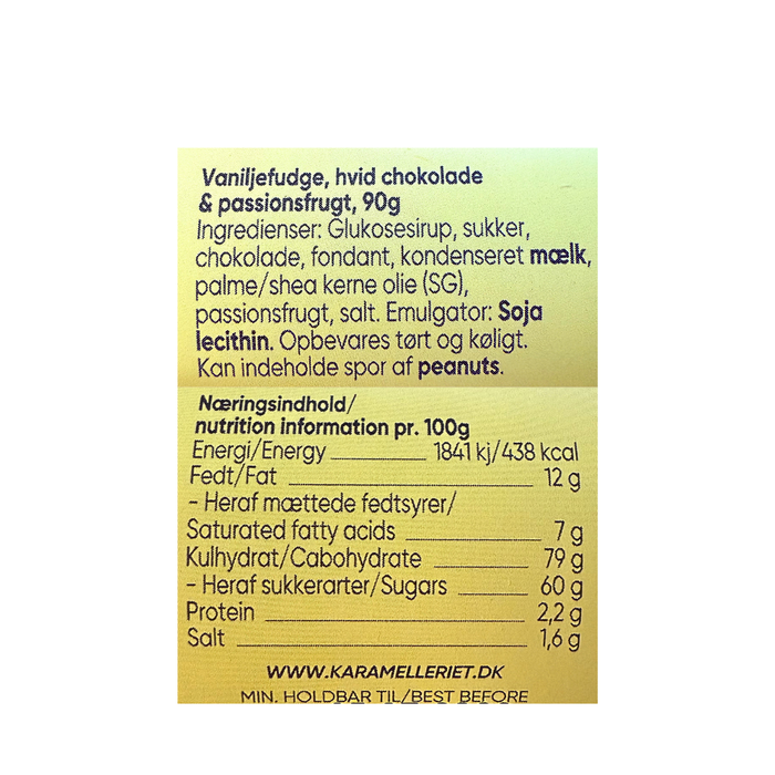 Solstrejf | Karamel fudge med hvid chokolade og passionsfrugt