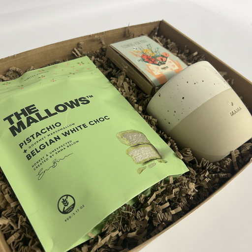 Grøn gave til mor med kaffekrus