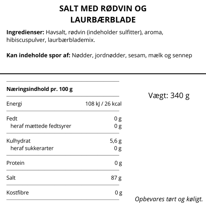 Salt | Rødvin & Laurbærblade