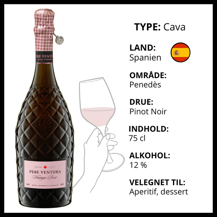 Mousserende | Pere Ventura Cava Vintage Gran Reserva Rosé i gaveæske