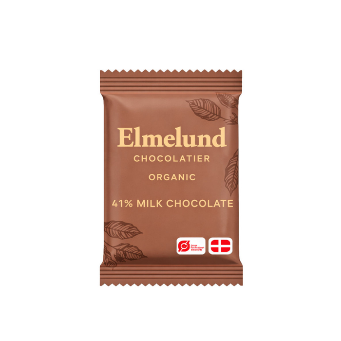 Elmelund enkeltindpakket økologisk 41 procent mælkechokolade 5 g