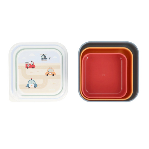 Sødt sæt m. madkasser i 3 forskellige størrelser