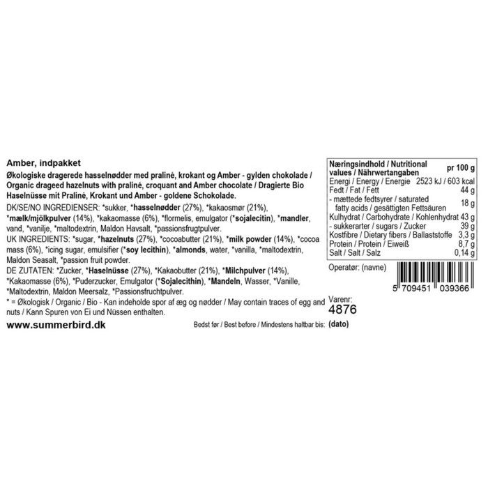 Amber Hasselnødder flowpack | Summerbird