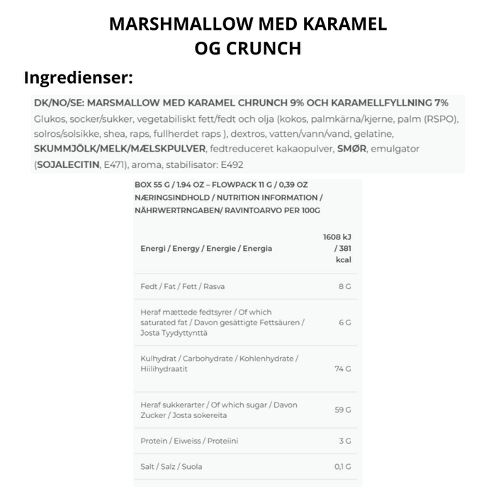 Fyldt skumfidus | Crunchy Toffee | Flowpack