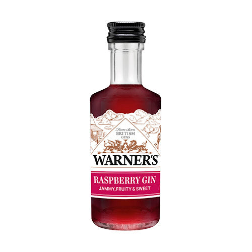 Warner's Raspberry Gin 5 cl. Hindbær gin. Miniature gin