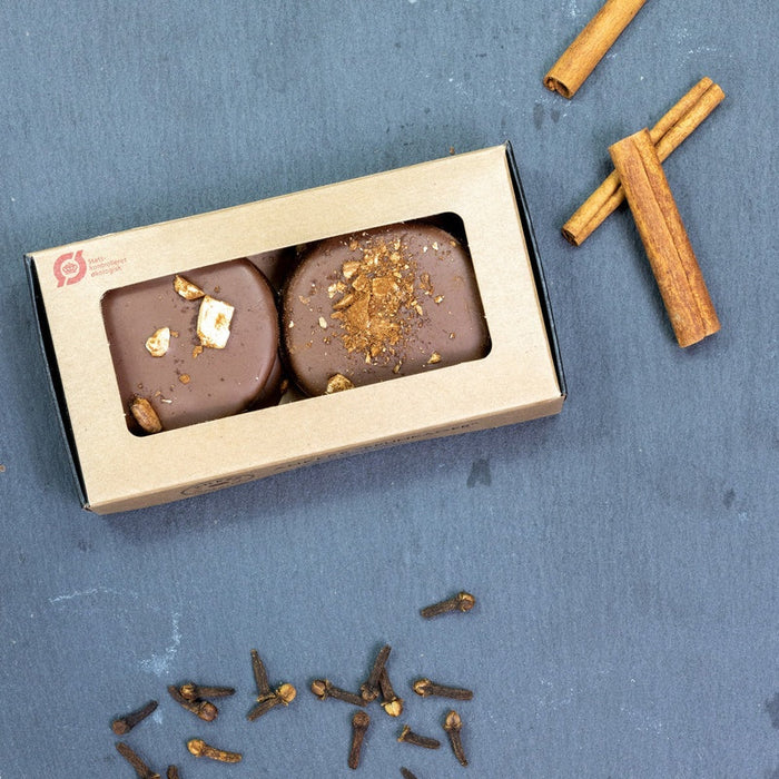 Konfekt-brunkager 4 stk. | Anker i Anker Chokolades originale æske