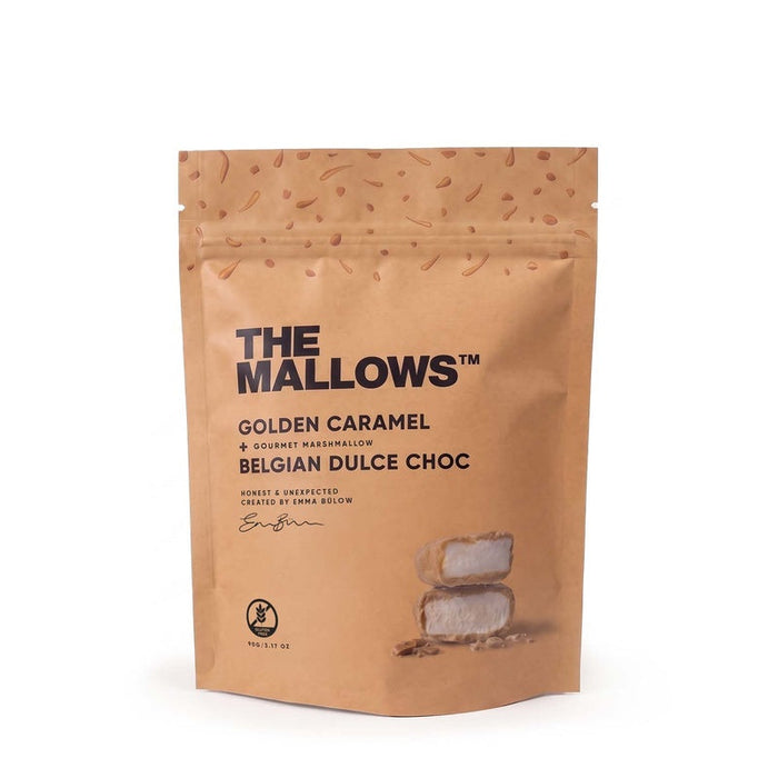 Skumfiduser med dulce chokolade og karamel - The Mallows - pose 90 g