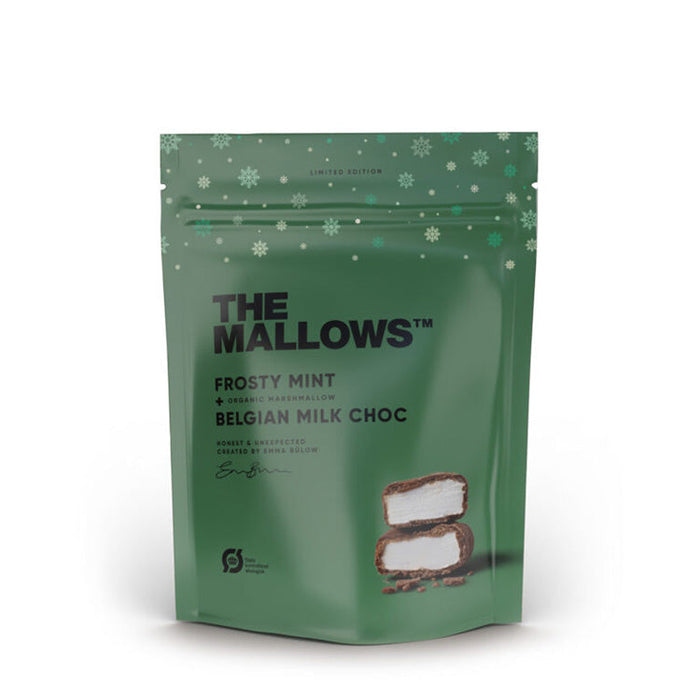 Mallows med mint og mælkechokolade