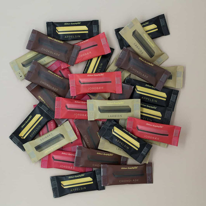 Sampak med 4* Mini Ærøstænger fra Hattesen's Konfektfabrik